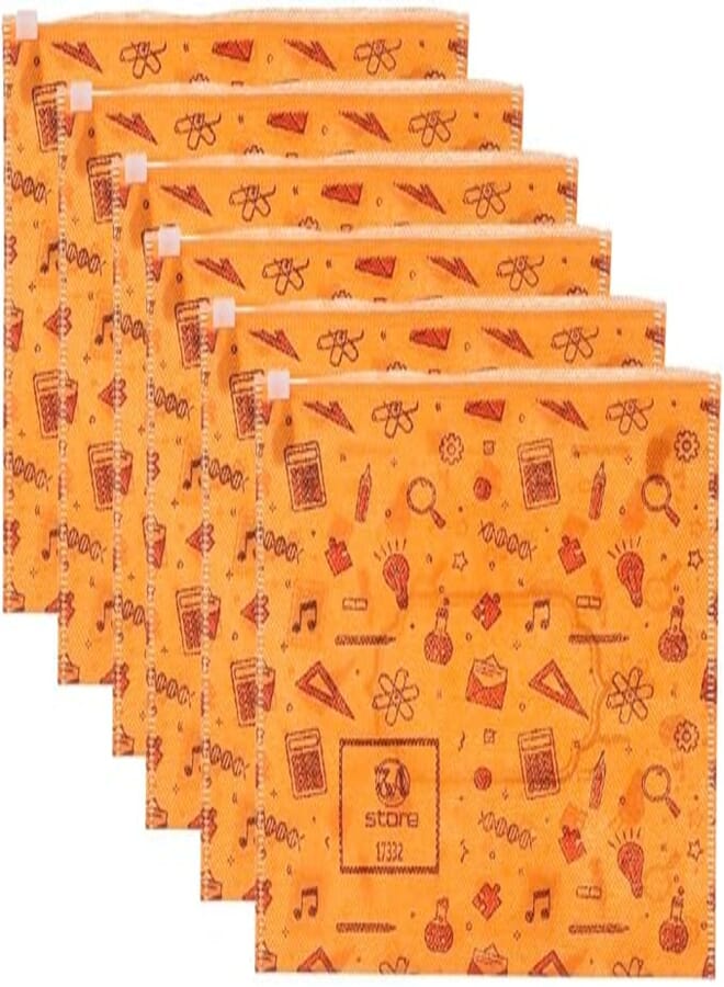 3A A3-17335 Fabric A3 Binder with Zipper Tractor 6 Pieces - Orange